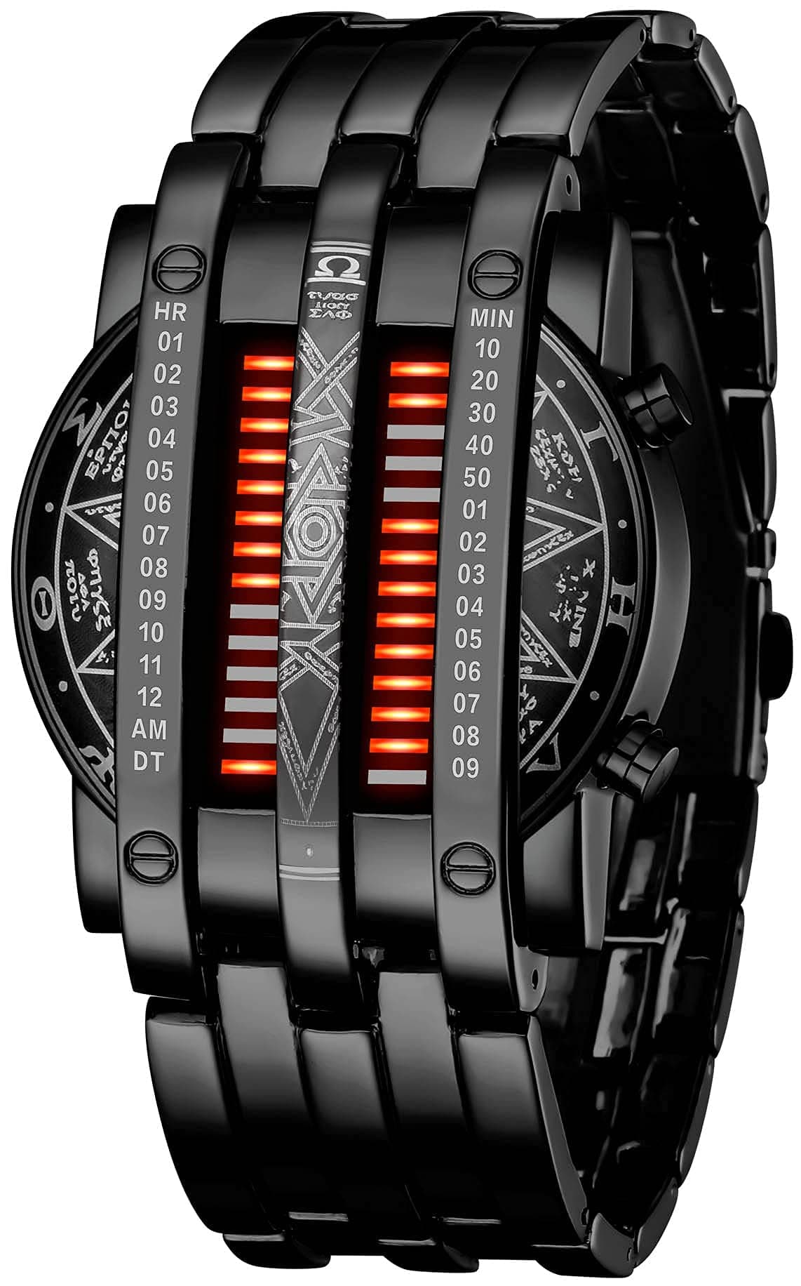 Digital Men's Watch (Black Dial Black Colored Strap)