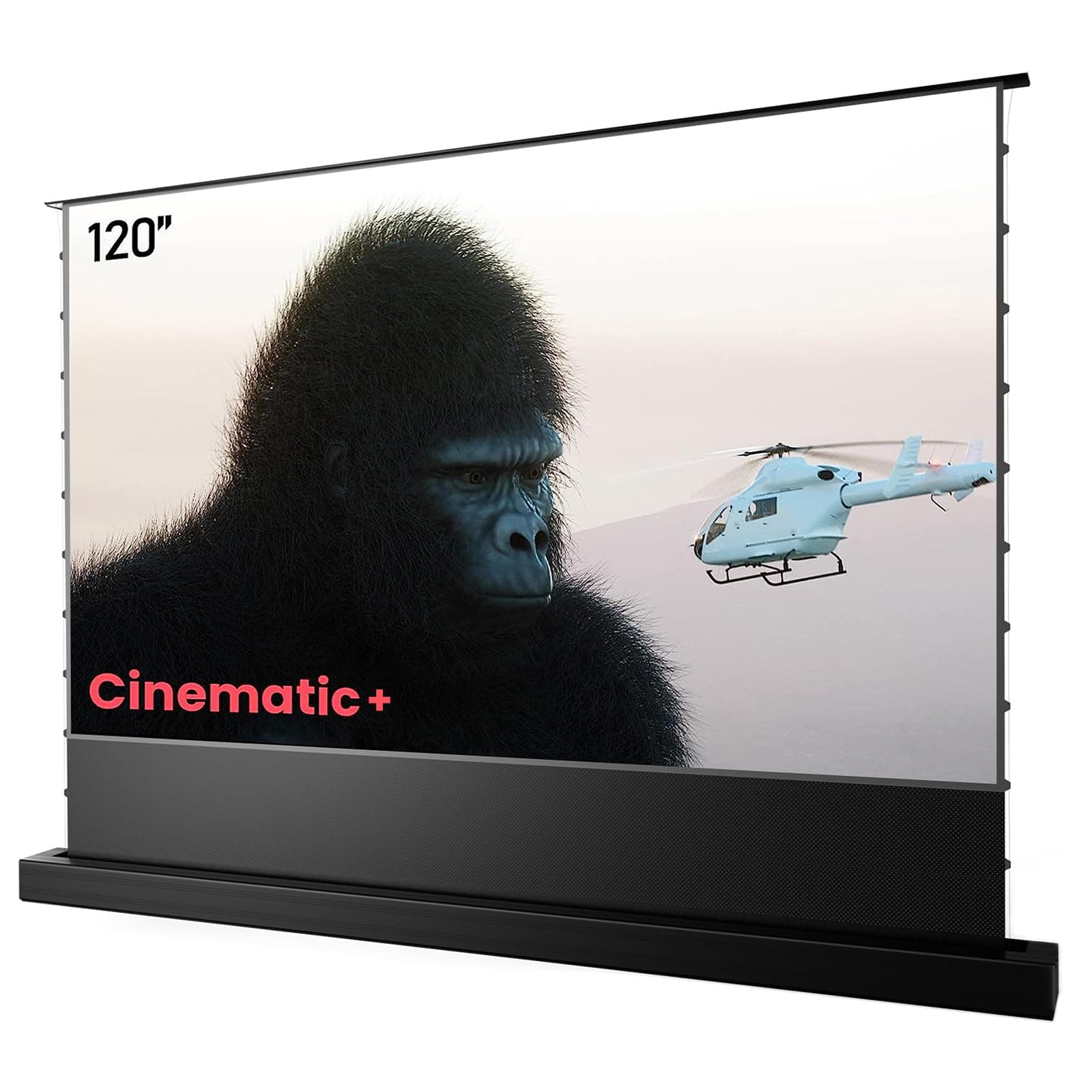 120" Motorized Floor Rising Projector Screen for Ultra Short Throw Projector,Tension Floor Stand Screen for Home Theater, 4K/8K Ultra HD, 95% Ambient Light Rejecting, Active 3D-ALR-F220C