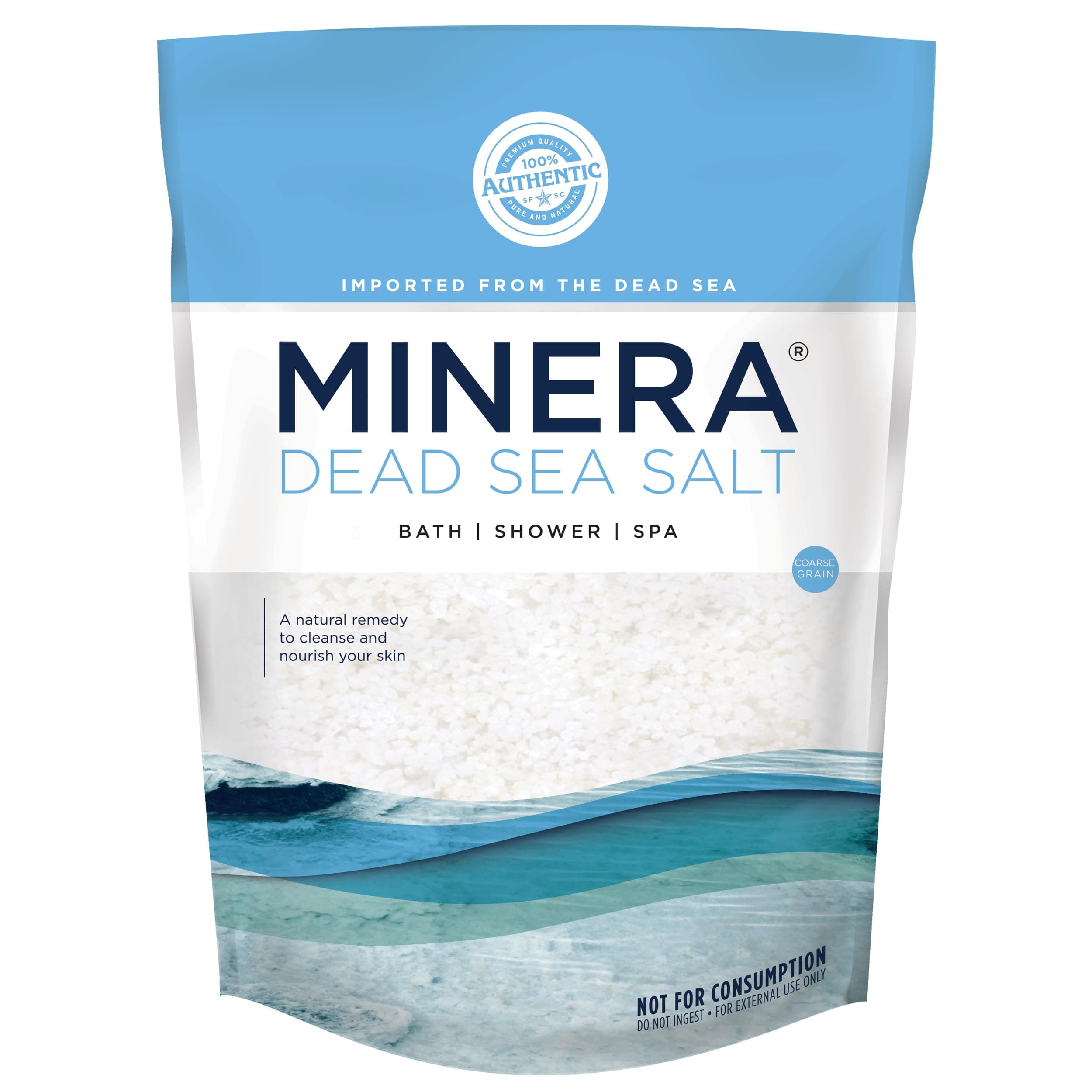 Coarse Grain Dead Sea Salt for Bath & Soaking – 10 lbs, Fast-Dissolving, 100% Pure & Natural, Unscented, Skin-Nourishing Bulk Sea Salt
