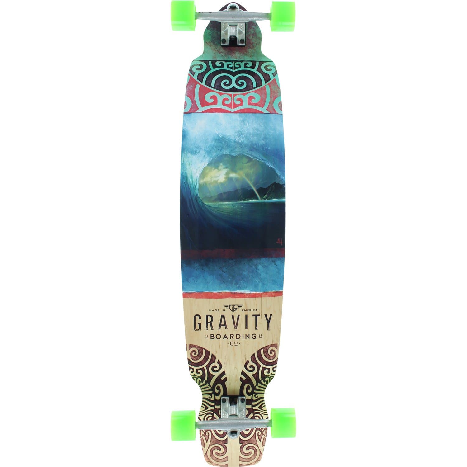 Gravity Skateboards Rainbow Barrel Drop Kick Complete Skateboard - 9.5" x 43"