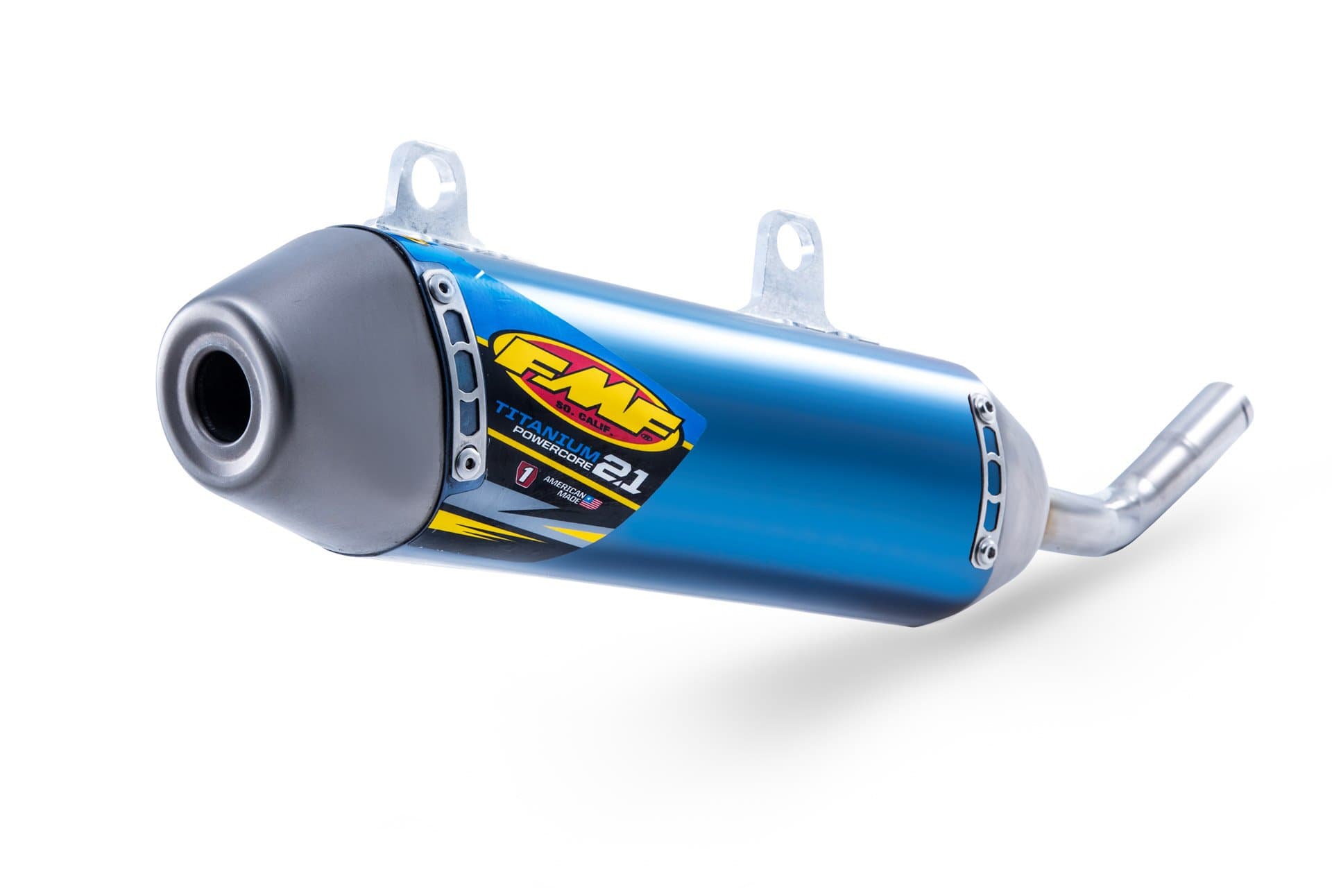 FMF Racing Power Core 024063 Silencer 2.1, Titanium Blue Yamaha YZ 250 2002 to 2018