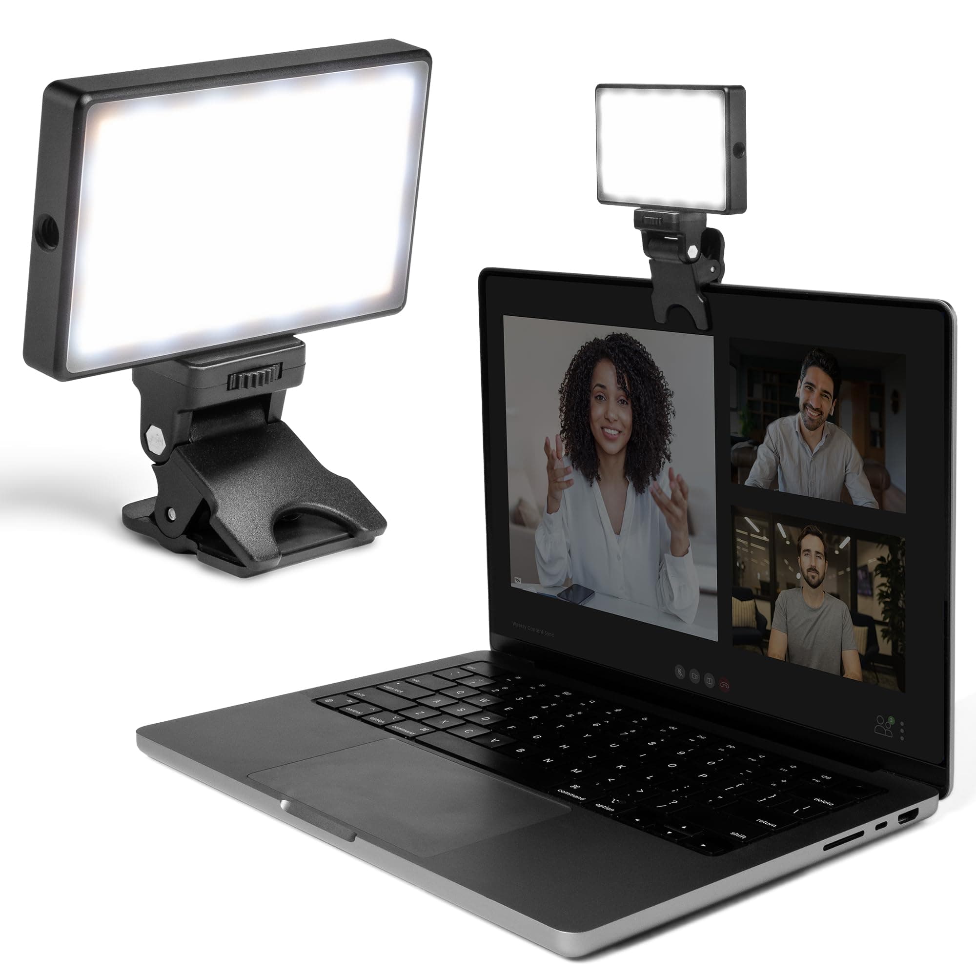 Lume Cube Video Conference Lighting Kit | Live Streaming, Video Conferencing, Remote Working | Lighting Accessory for Laptop, Adjustable Brightness and Color Temperature, Computer Mount Included
