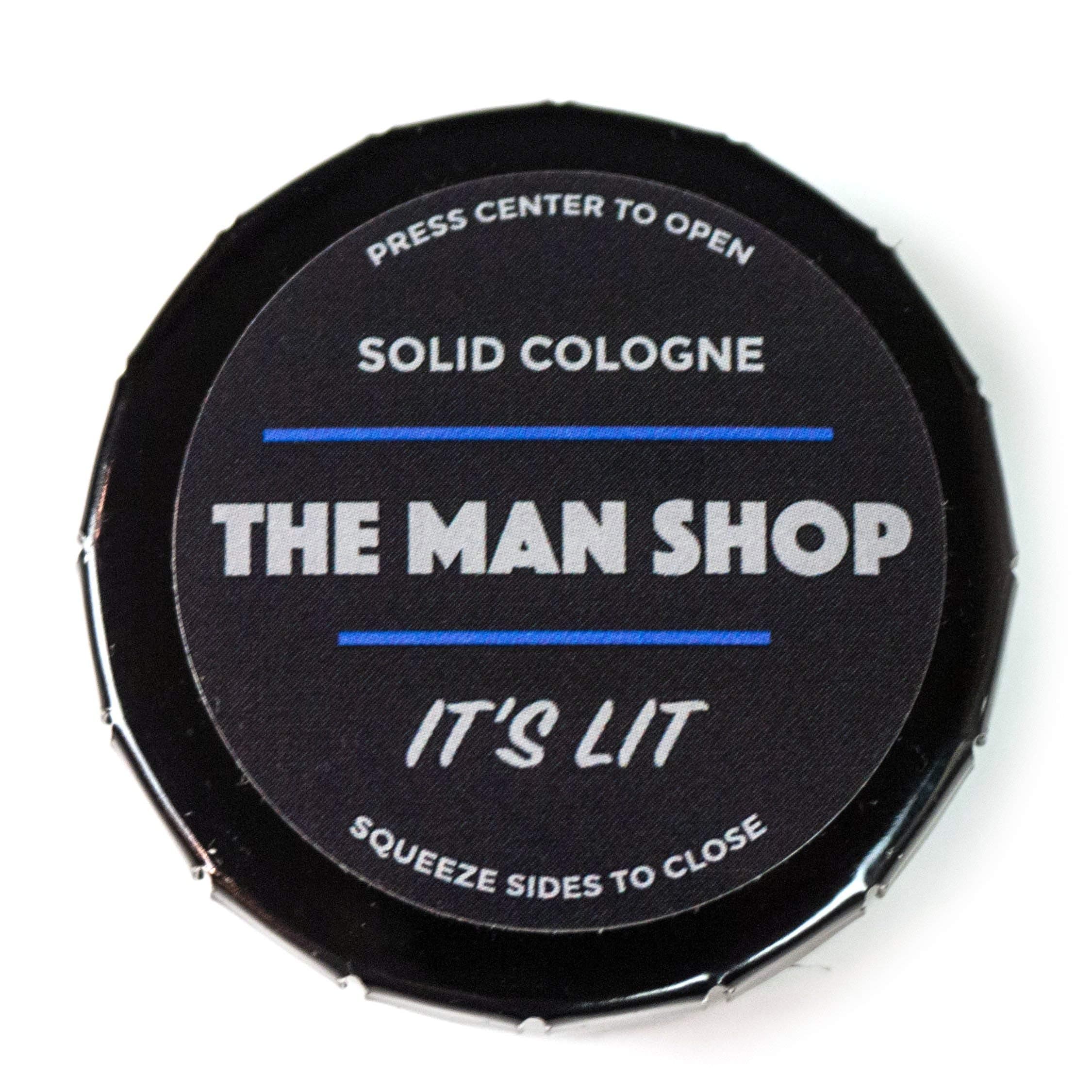 It's Lit Men's Solid Cologne (0.4 oz) The Man Shop Dry Cologne for the Gym and Travel