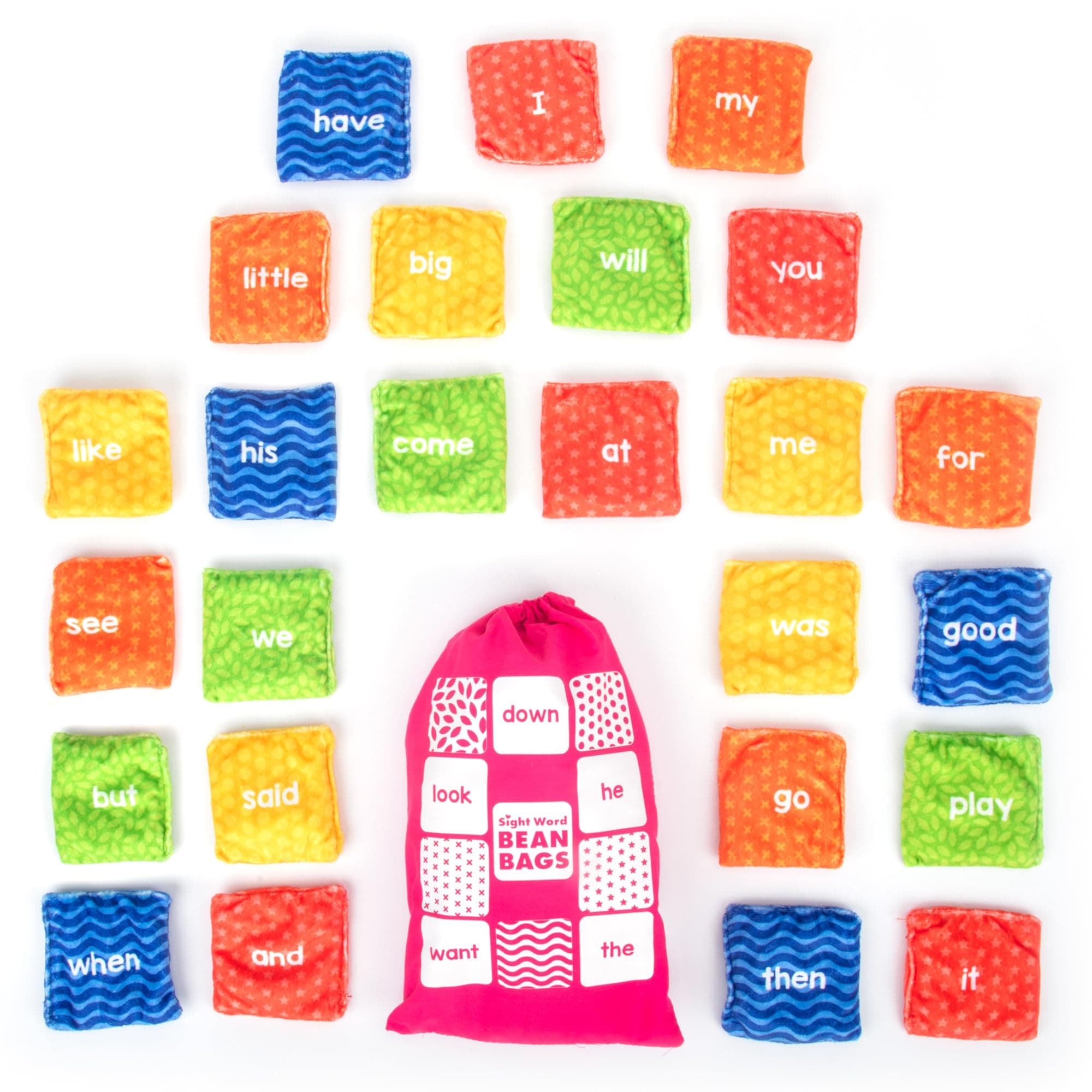 Learning Resources Sight Word Bean Bags, Ages 4+, Sight Words Games, Help with Phonics and Spelling, Tactile Bean Bags for Kids Throwing, Fidget Texture Sensory Beanbags