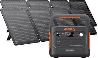 Solar Generator 1000 v2 with 2x100W Solar Panel,1070Wh Portable Power Station LiFePO4 Battery,1500W AC/100W USB-C Output,1Hr Fast Charge for Outdoor,Off-Grid Living,RV,Emergency