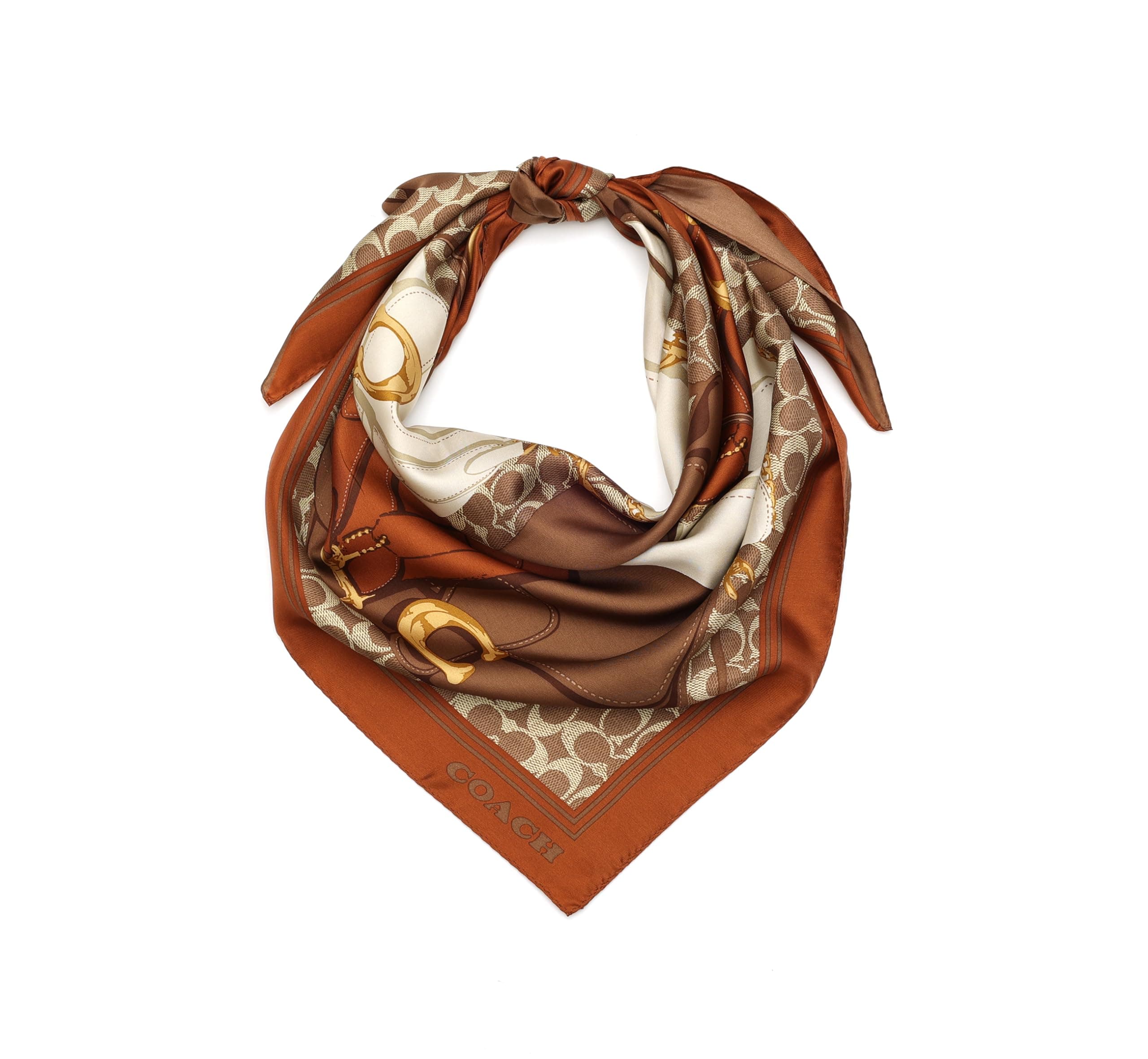 COACH womens Tabby Printed Silk Square Scarf