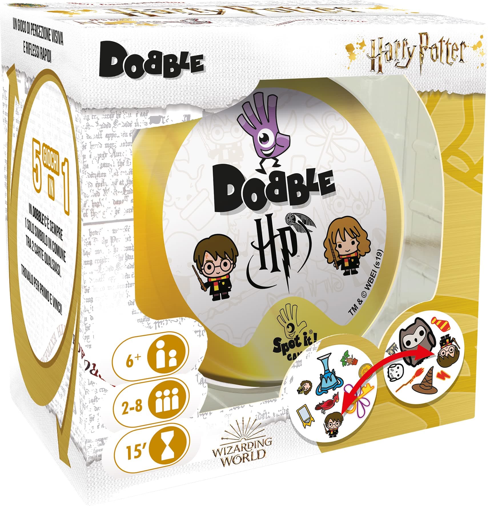Asmodee 8243 Harry Potter Dobble Board Game - Italian Language