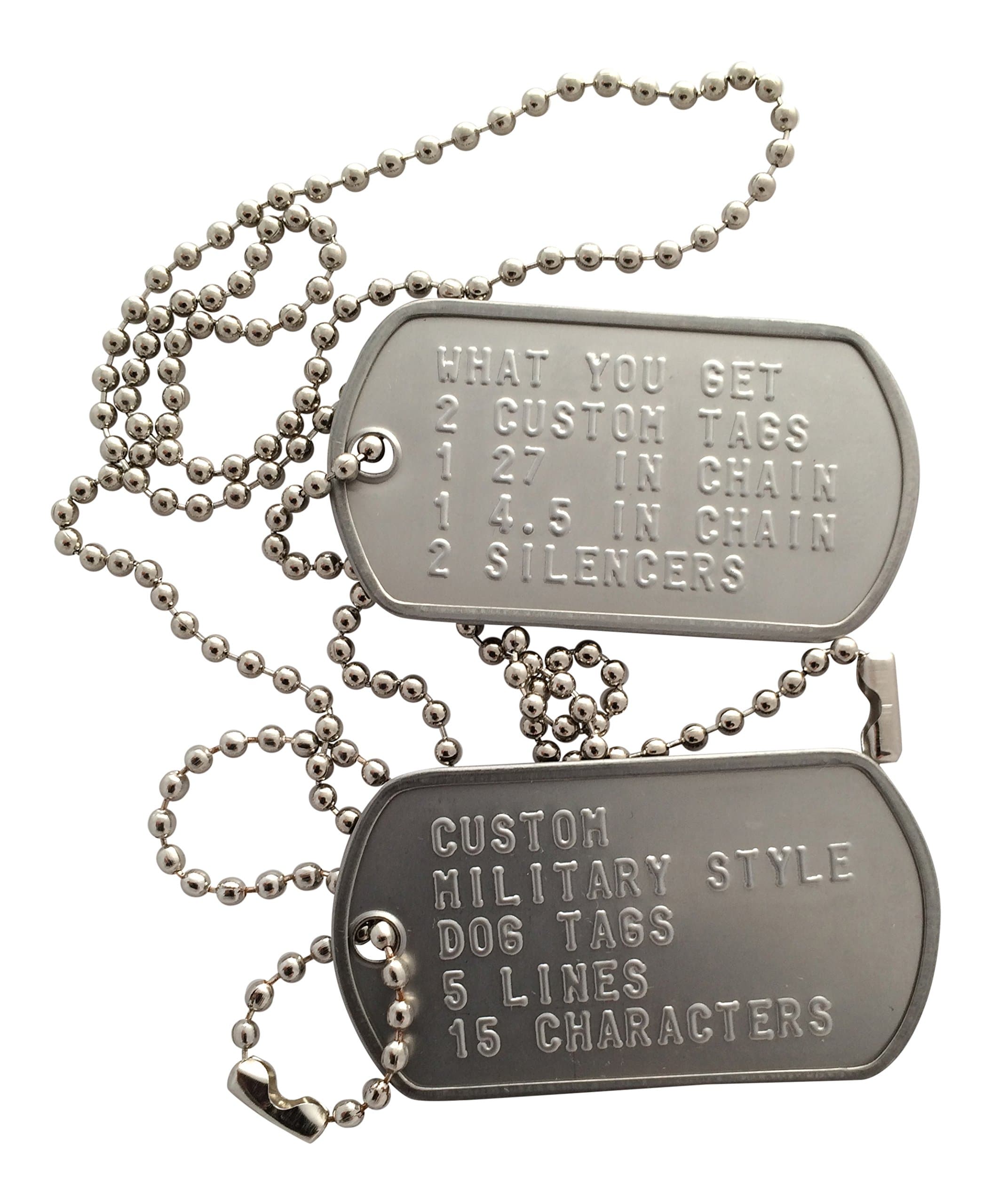 Custom Military Style Dog Tags Matte Finish