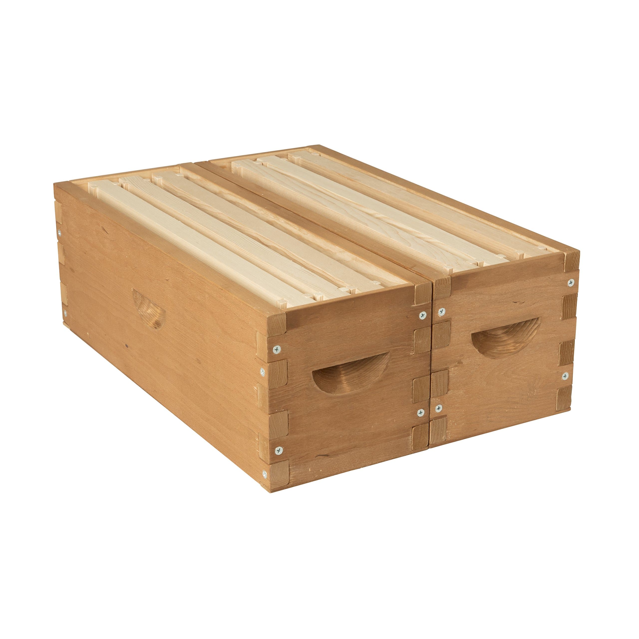 SummerHawk Ranch Twin Supers, 3-YEAR Warranty - includes Quick Check Frames, Honeycomb Foundation, Great for Backyard Bee hive Extension, Beekeeping Equipment