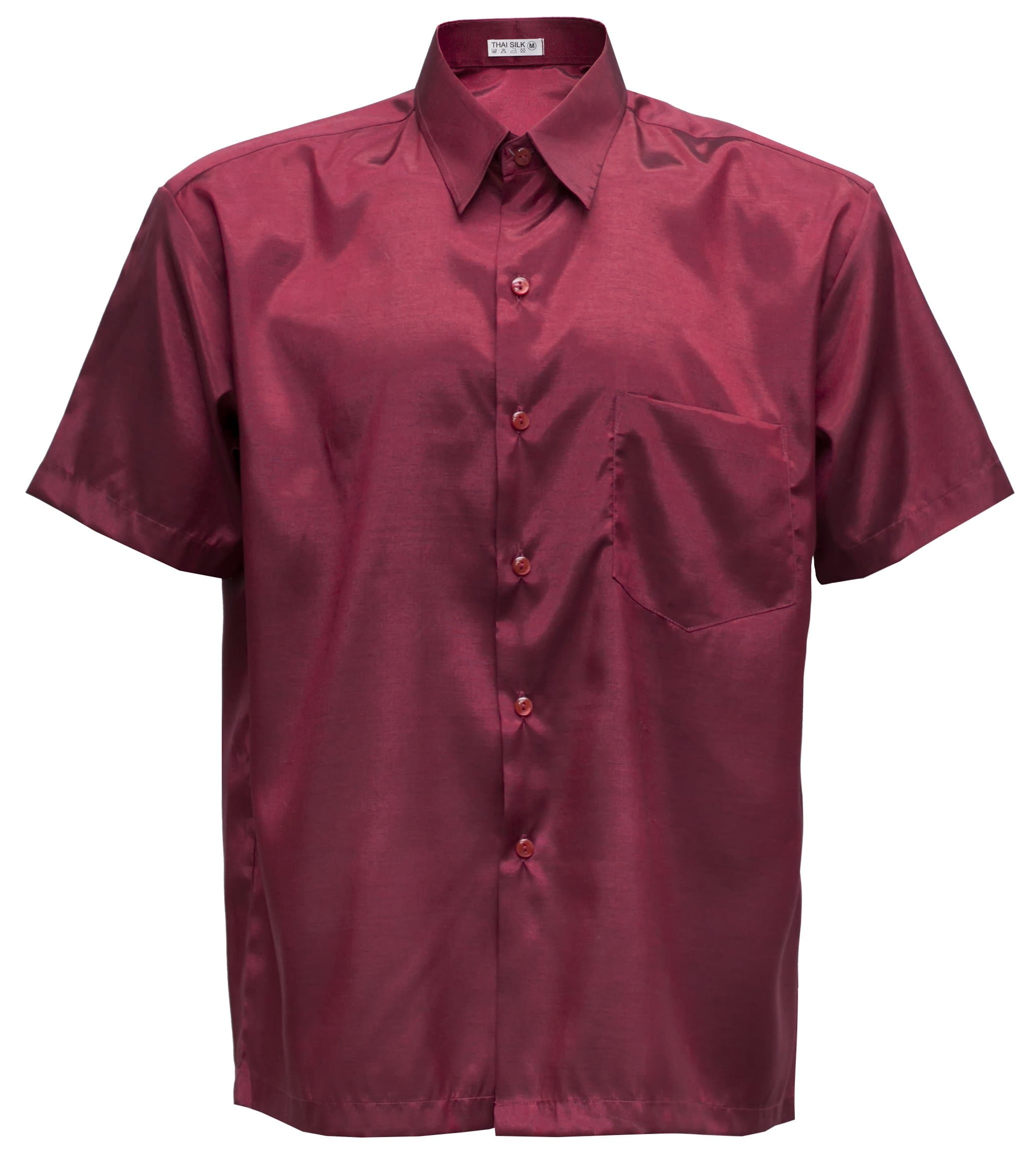 Men's Shirt Short Sleeve Thai Silk