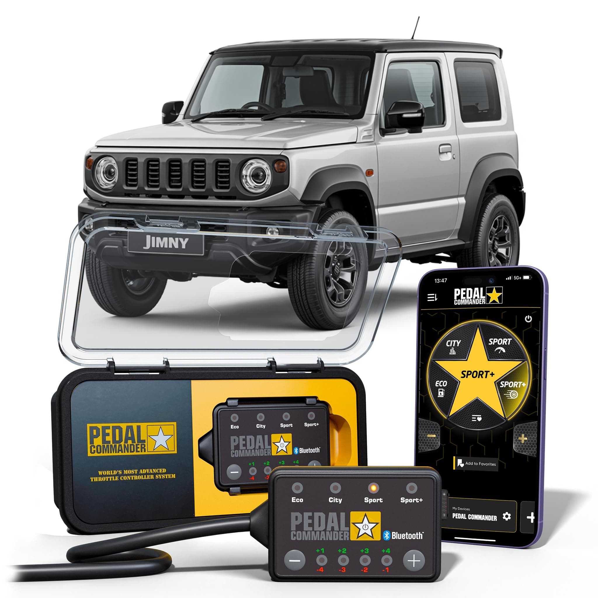 for Suzuki Jimny 2018-2025 Throttle Response Controller - Plug-and-Play, 36 Driving Settings & App Control, Anti-Theft, Throttle Controller Performance Upgrade, Jimny Parts
