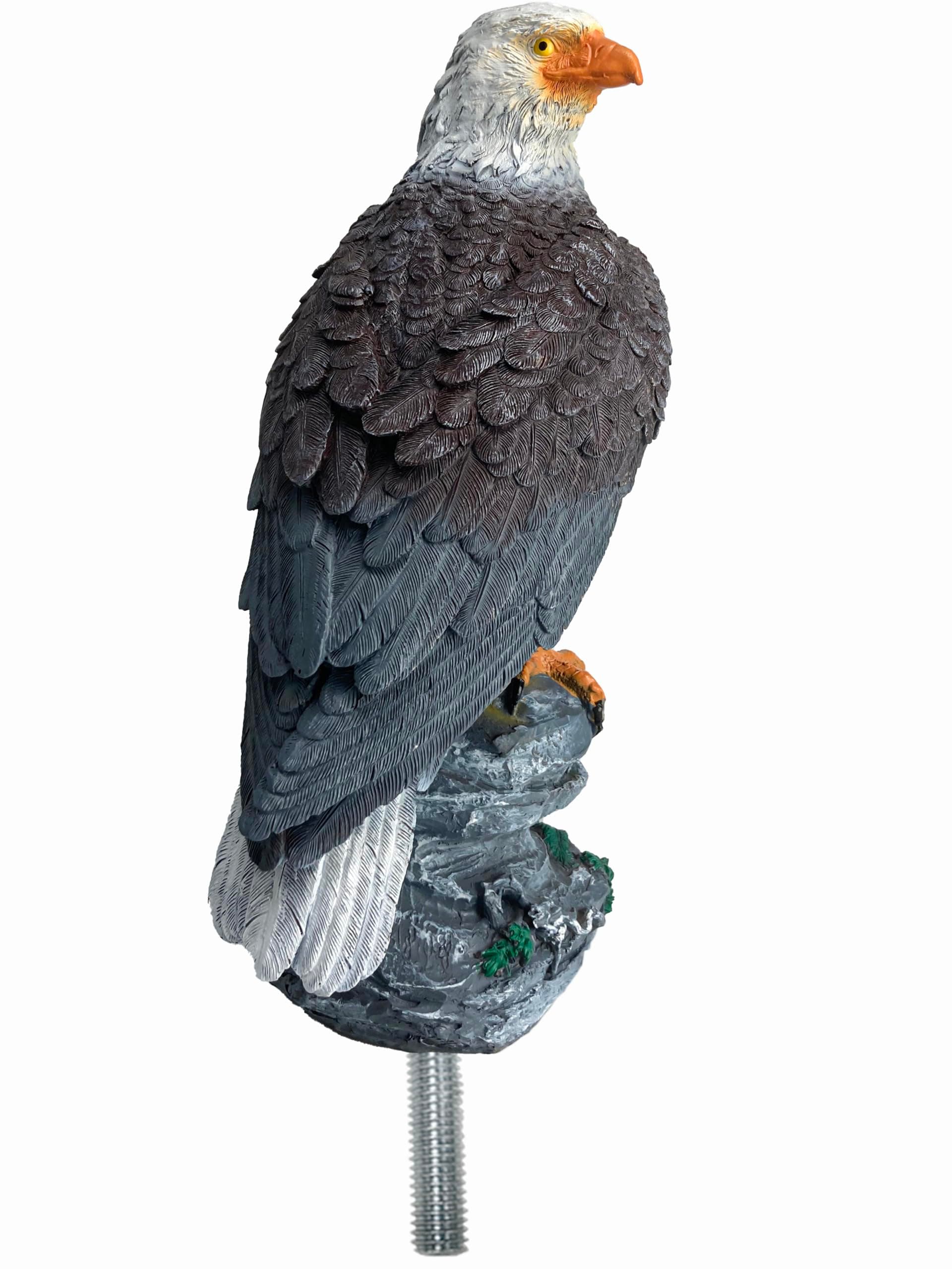 EtzeaxusFlag Pole Topper, Eagle for Flagpole Topper, Durable Resin Construction, Standing & Hand-Painted Design, 2-in-1 Indoor and Outdoor Decor Eagle Topper for Showcasing Your Pride and Patriotism