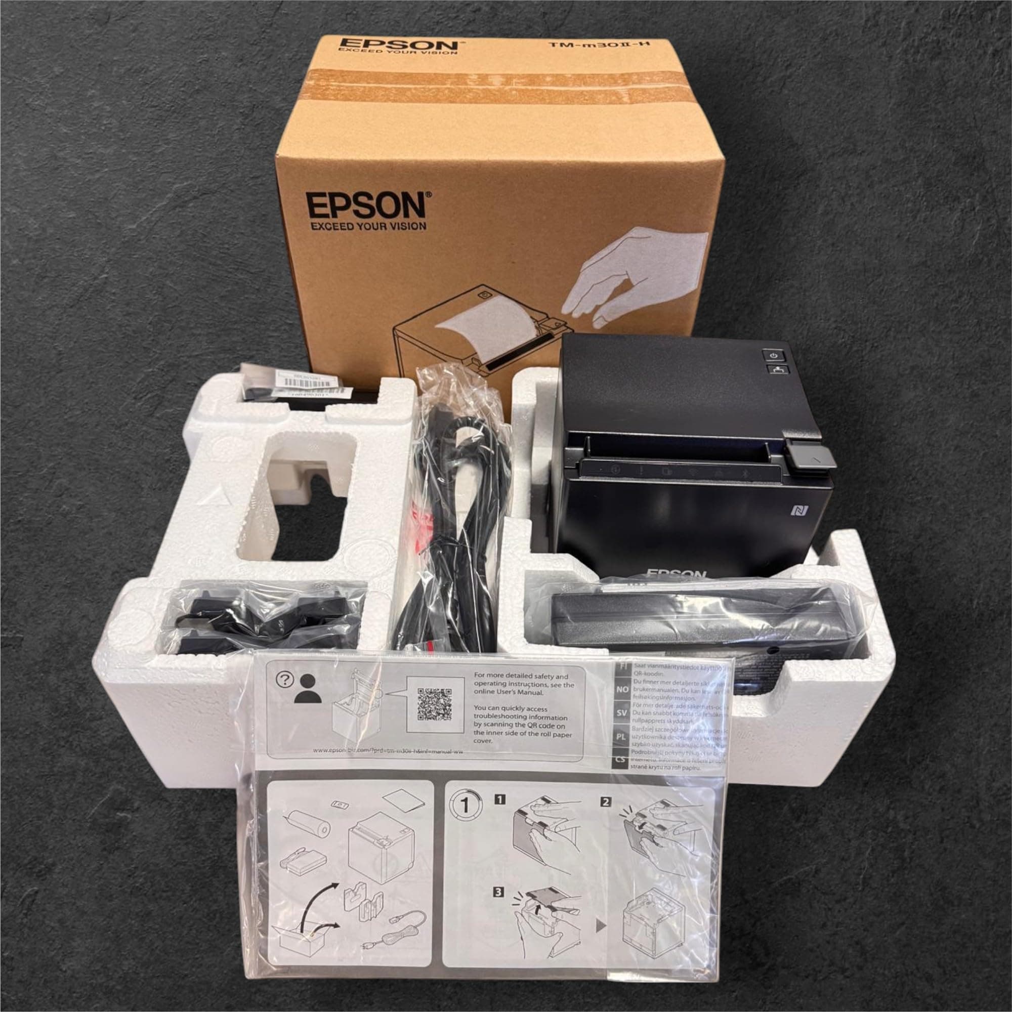 Epson, Tm-M30Ii, Thermal Receipt Printer, Autocutter, USB, Ethernet, Epson Black, Energy Star (Renewed)