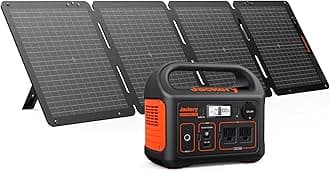 Solar Generator 300, 293Wh Backup Lithium Battery with 1XSolar Panel SolarSaga 100W Air, 110V/300W Pure Sine Wave AC Outlet for RV Outdoors Camping Travel Blackout