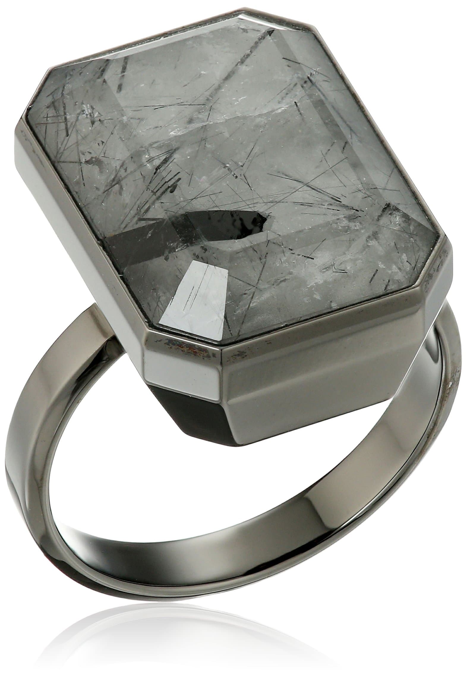 Bluetooth Smart Ring- Gunmetal / Tourmalated Quartz - (Previous Generation)