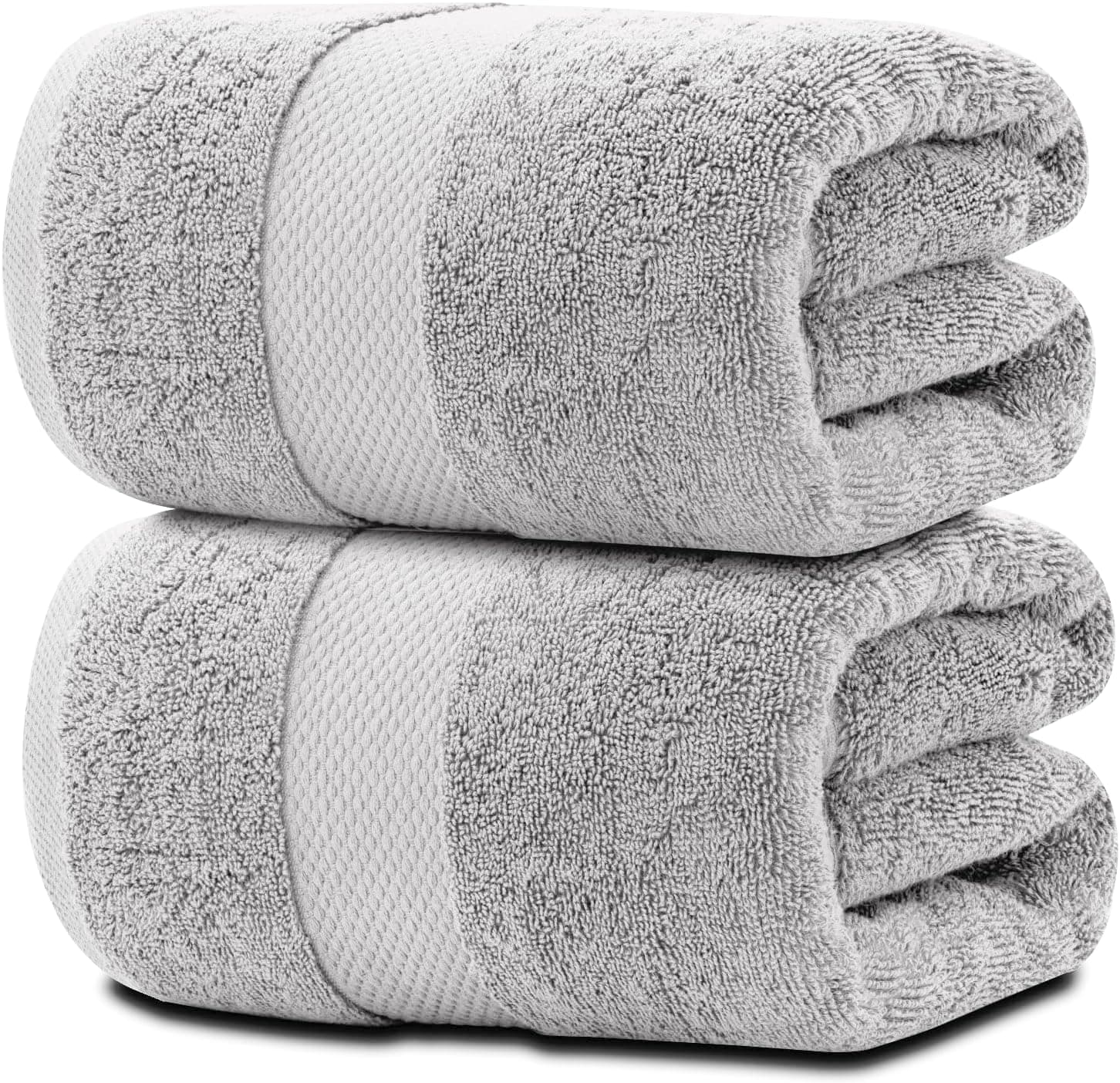 Luxury Bath Sheets Towels for Adults Extra Large | Highly Absorbent Hotel Collection | 35x70 Inch | 2 Pack (Dolphin Gray)