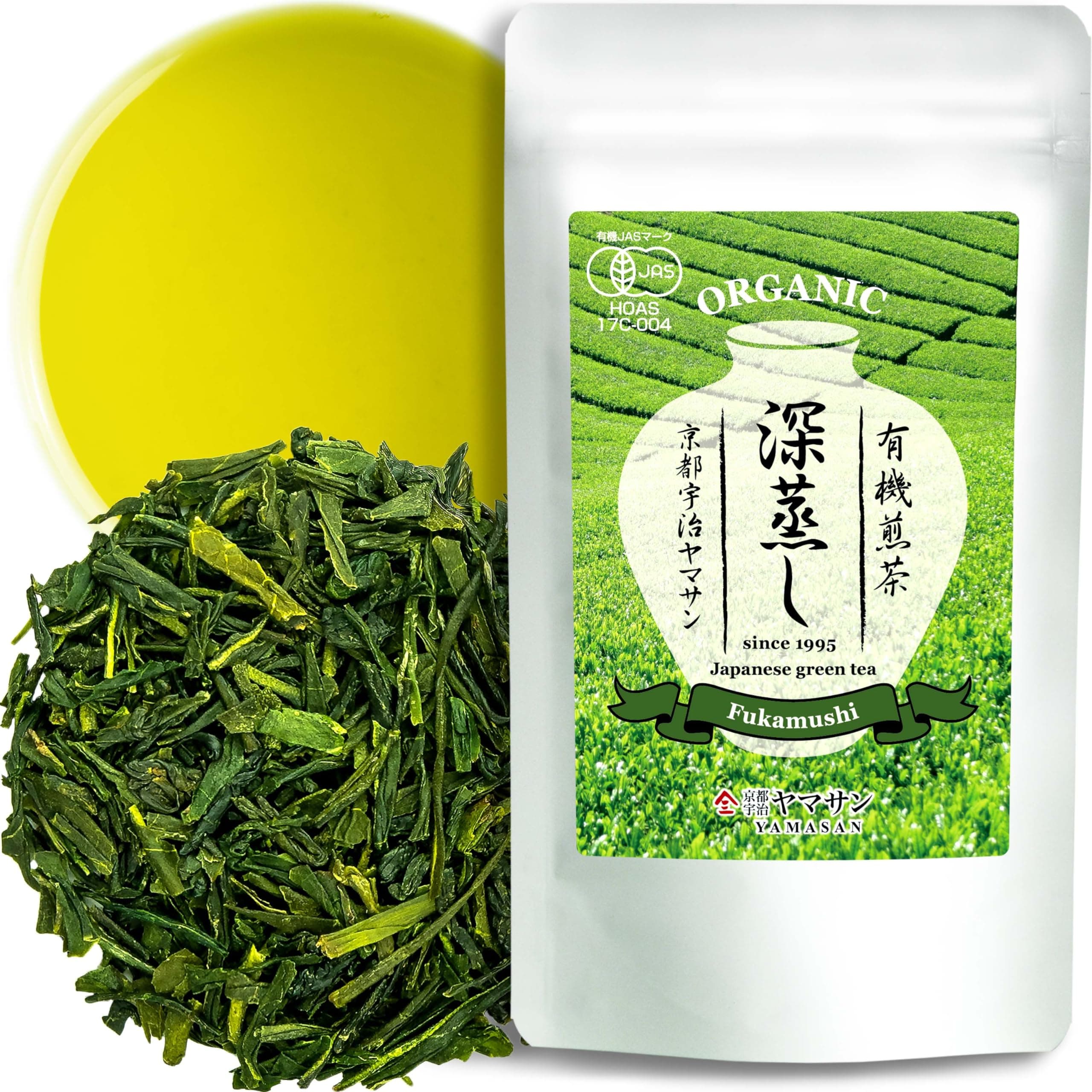 Green Tea Sencha Fukamushi - deep-steamed green tea - Japanese Organic Loose Leaf Tea, 80g【YAMASAN】