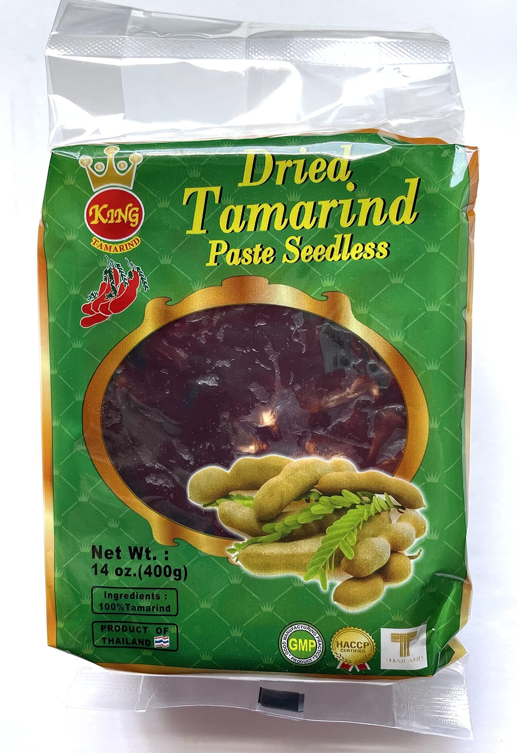 4 Packs (14oz each) Wet Tamarind Paste,Sour Tamarind Paste Seedless Tamarido Product Thailand,Fresh
