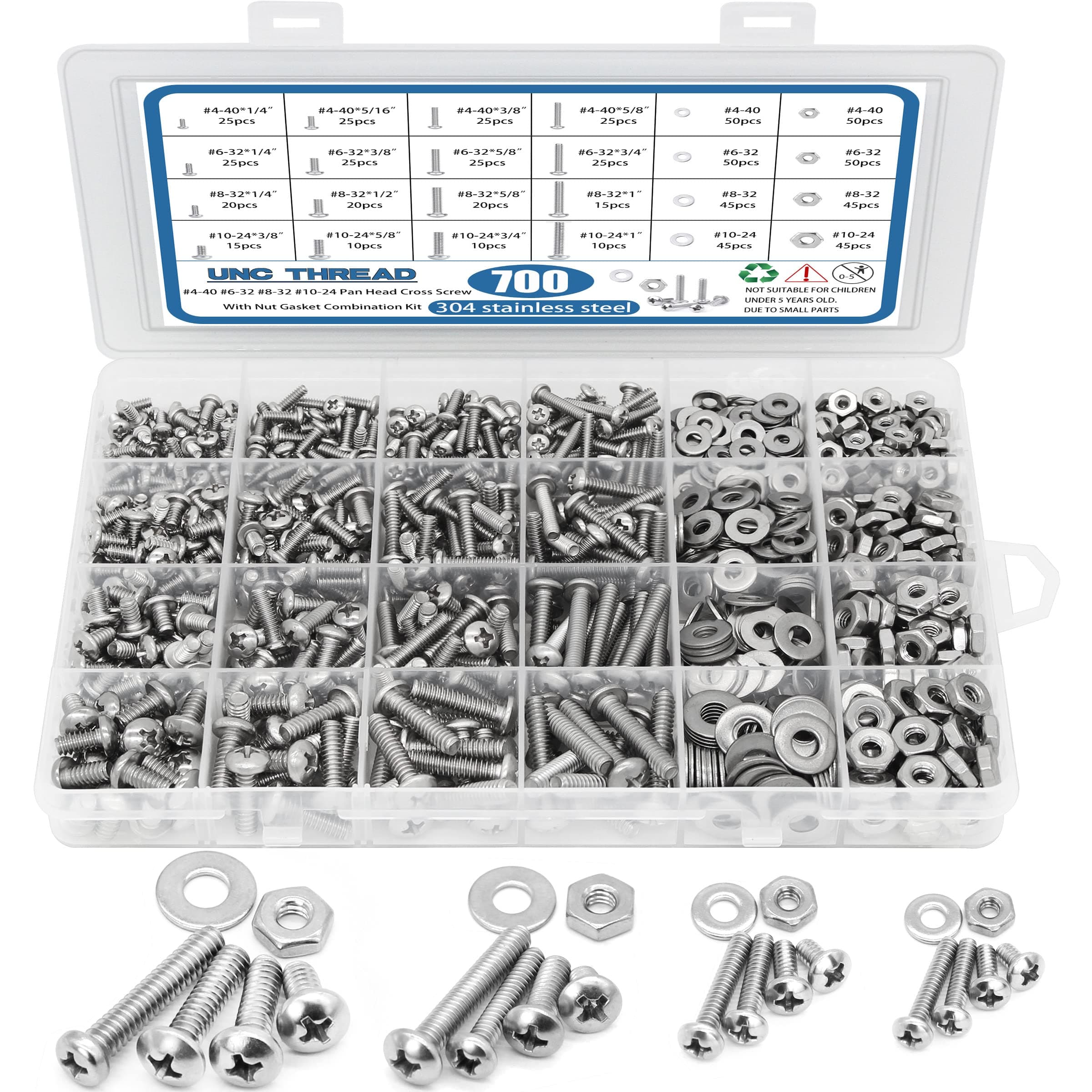 700PCS Bolts Nuts Washers Kit