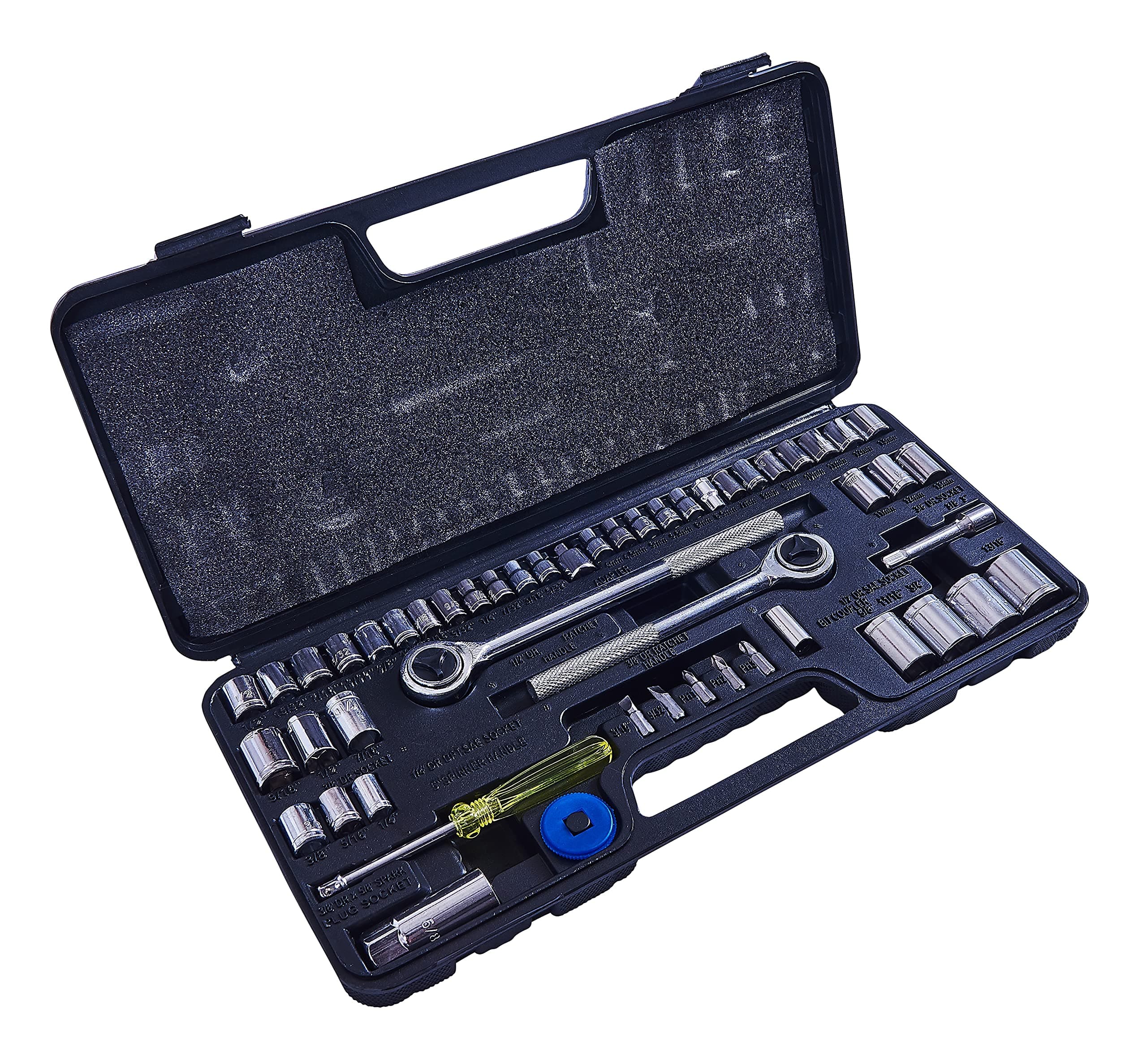 I0150 Socket Set, 52-Piece Mechanics Tool Kit, Strong Chrome Plated Steel Plus Handy Storage Case